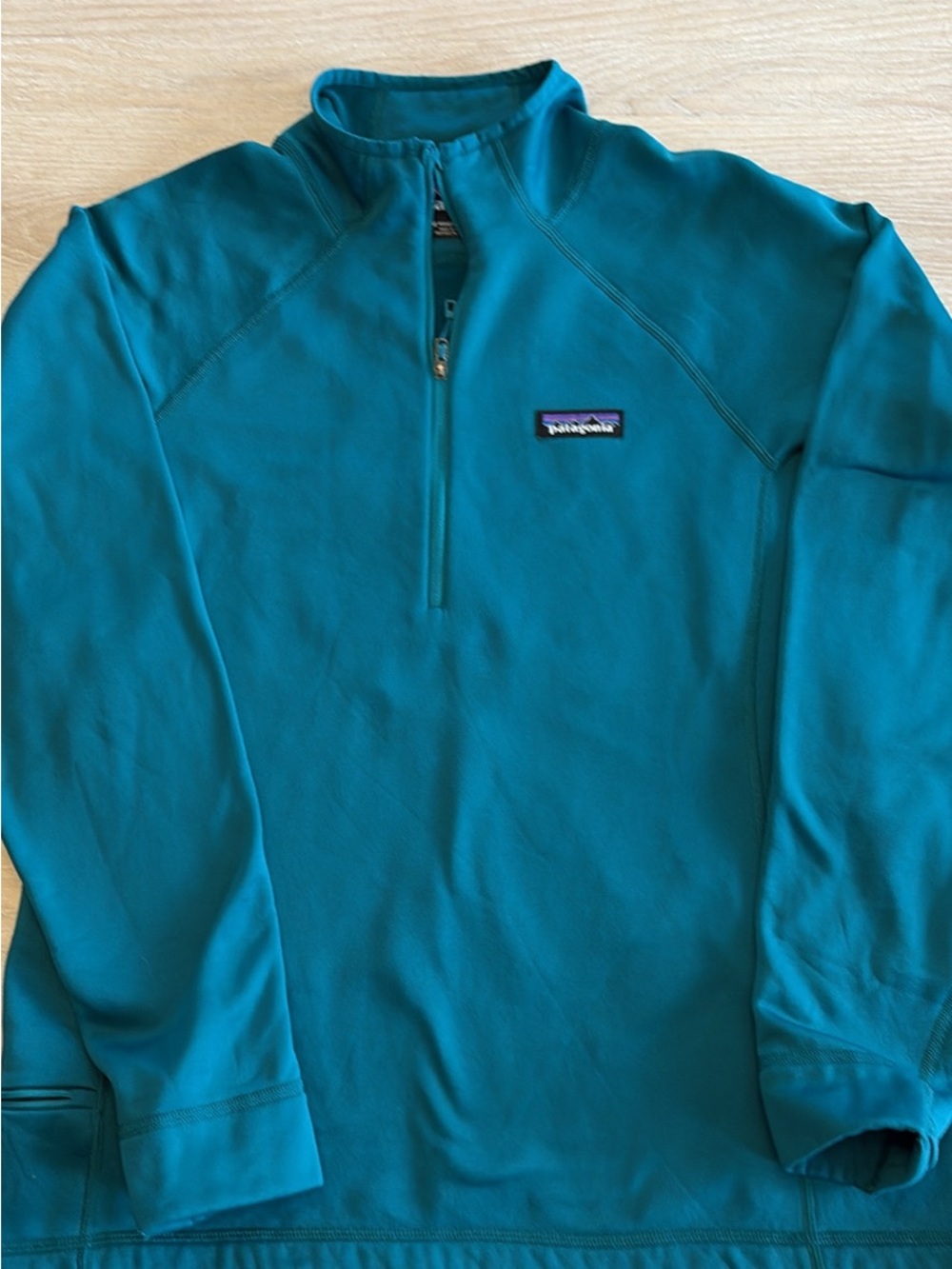 Patagonia Teal Quarter-Zip Fleece Pullover